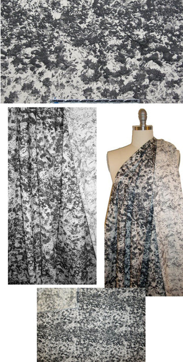 Italian cotton stretch mottled reversible jacquard