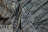French 'black + white = gray' striped cotton jacquard