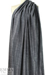 French 'black + white = gray' striped cotton jacquard