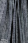 French 'black + white = gray' striped cotton jacquard
