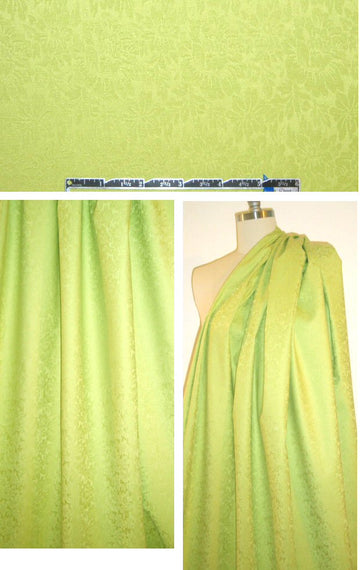 NY designer cotton stretch floral jacquard - spring green