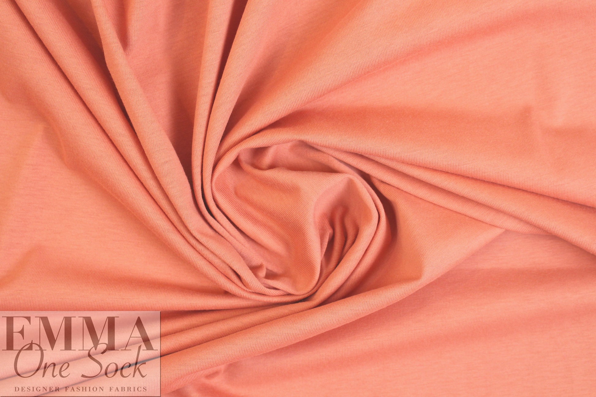 100% organic cotton jersey, OEKOTEX - papaya .5 yds