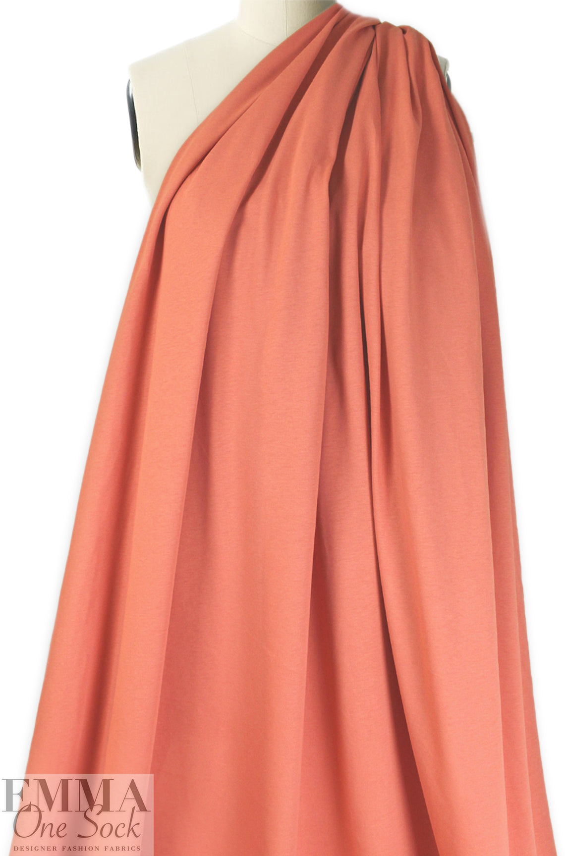 100% organic cotton jersey, Oeko-Tex - papaya 1.25 yds