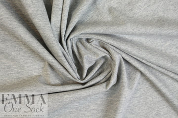 100% organic cotton jersey, Oeko-Tex - lt. gray heather 1.75 yd