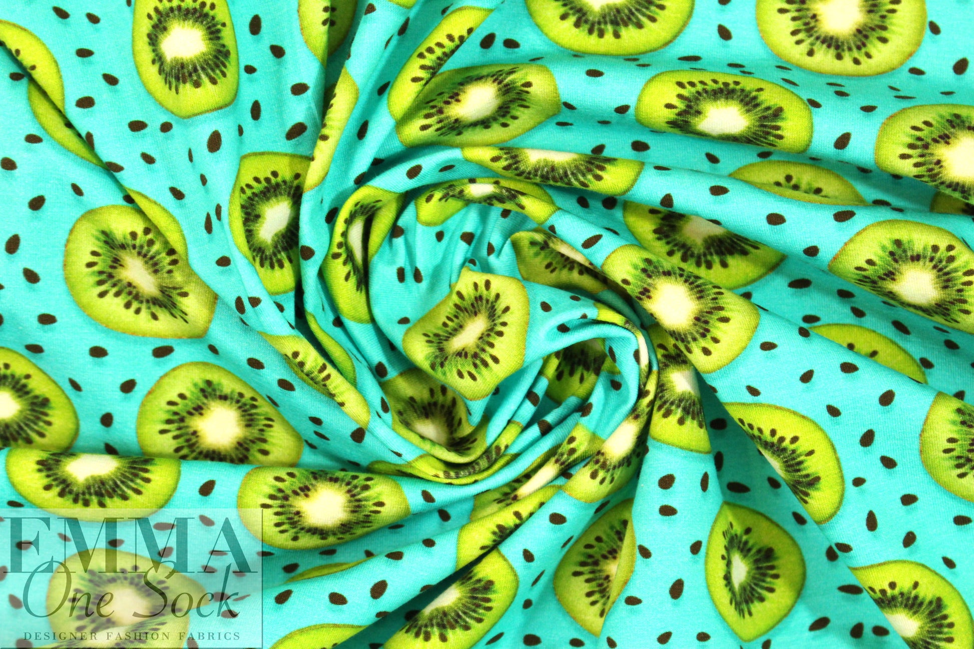 Dutch digital 'kiwi treat' knit Oeko-Tex certified 1.75 yds