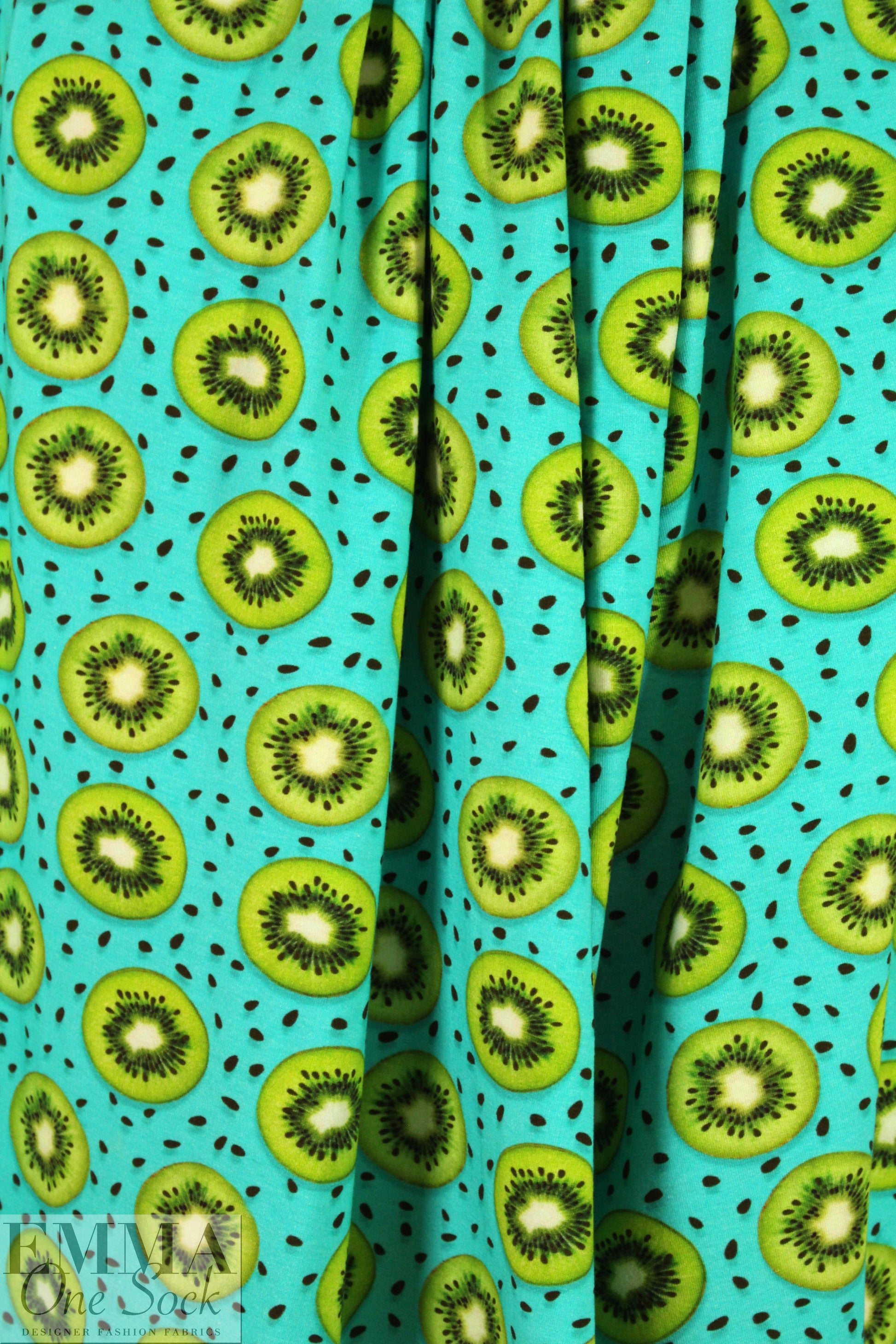 Dutch digital 'kiwi treat' knit Oeko-Tex certified 1.25 yd