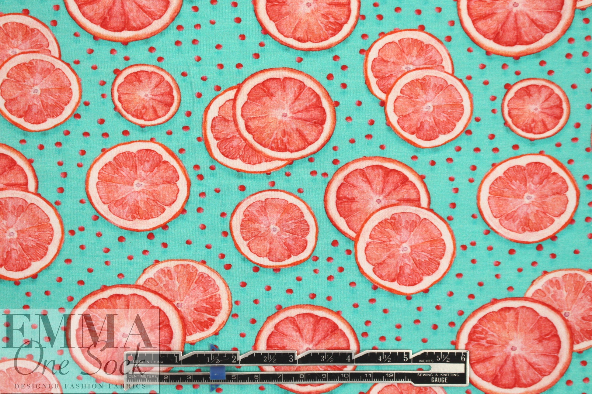 Dutch digital 'citrus treat' knit Oeko-Tex certified