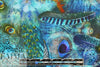 Dutch digital 'peacock plumes' knit Oeko-Tex certified .5 yds