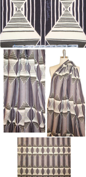 Cavalli shale/loden signed graphic cotton/lycra knit