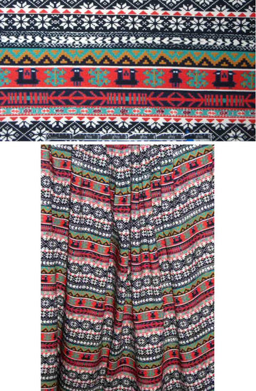 French fairisle graphic stripe COTTON knit 1.75 yds