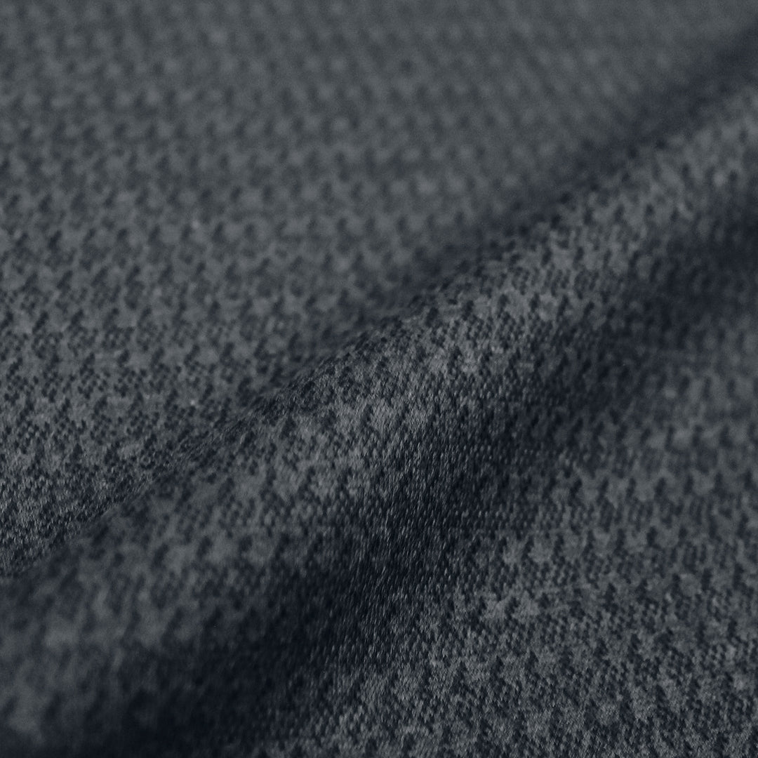Di0r micro-houndstooth yarn-dyed cotton knit - charcoal/midnight 1.5 yds
