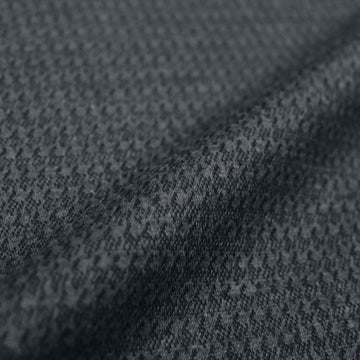 Di0r micro-houndstooth yarn-dyed cotton knit - charcoal/midnight 1.5 yds