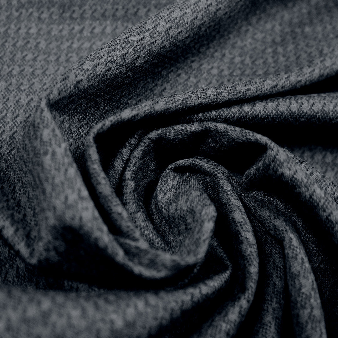 Di0r micro-houndstooth yarn-dyed cotton knit - charcoal/midnight 1.875 yds