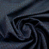 Di0r micro-houndstooth yarn-dyed cotton knit - black/sapphire 1.33 yds