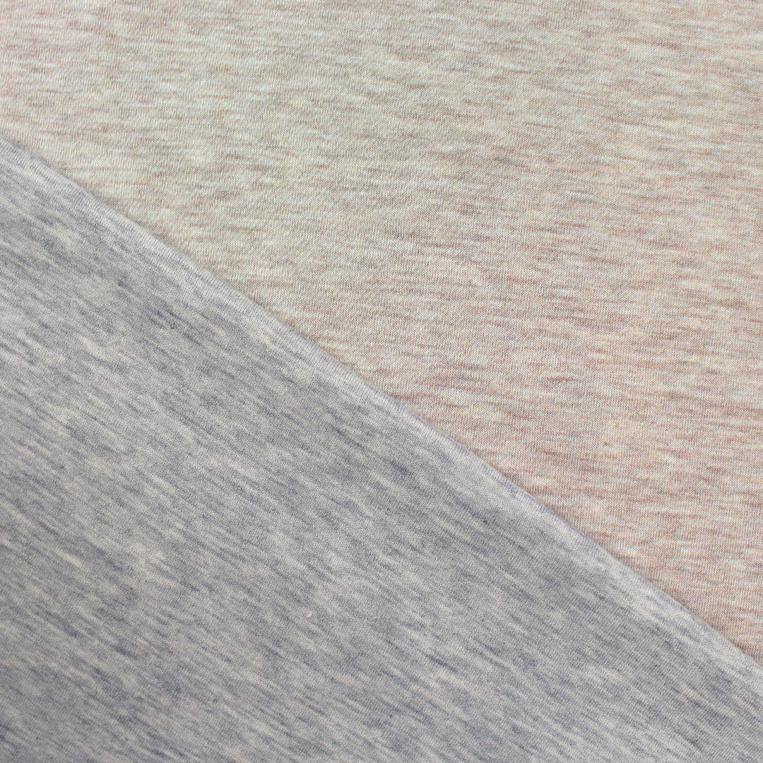Ch. Di0r interlock cotton knit - heather gray/oatmeal 1.125 yds