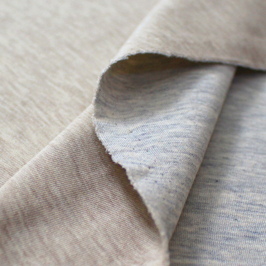 Ch. Di0r interlock cotton knit - heather gray/oatmeal