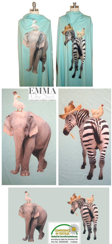 Dutch digital 'safari duos' panel 1.25 yds Partial Panel