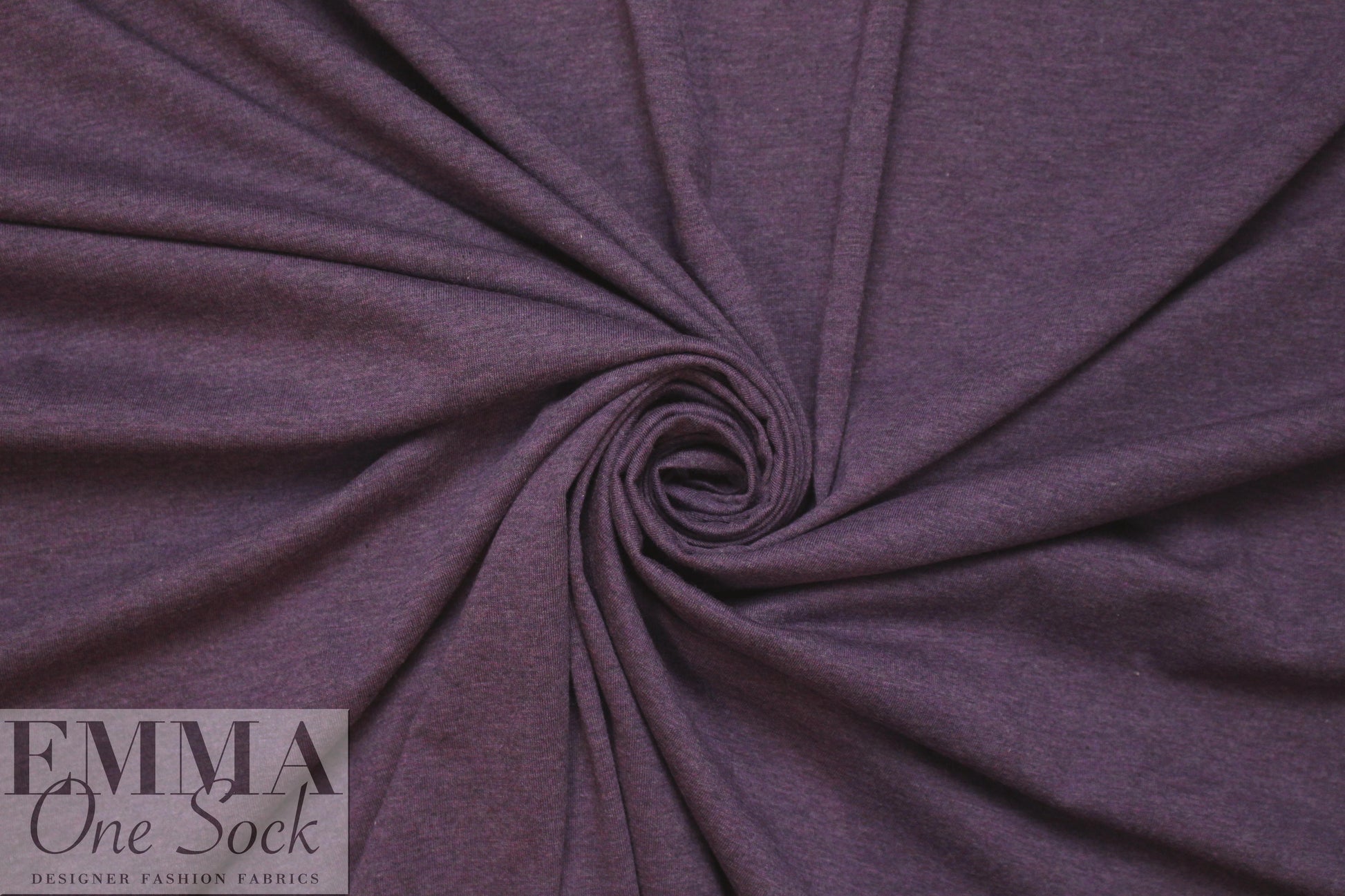 organic 100% cotton lightweight knit - purple heather 1 yard