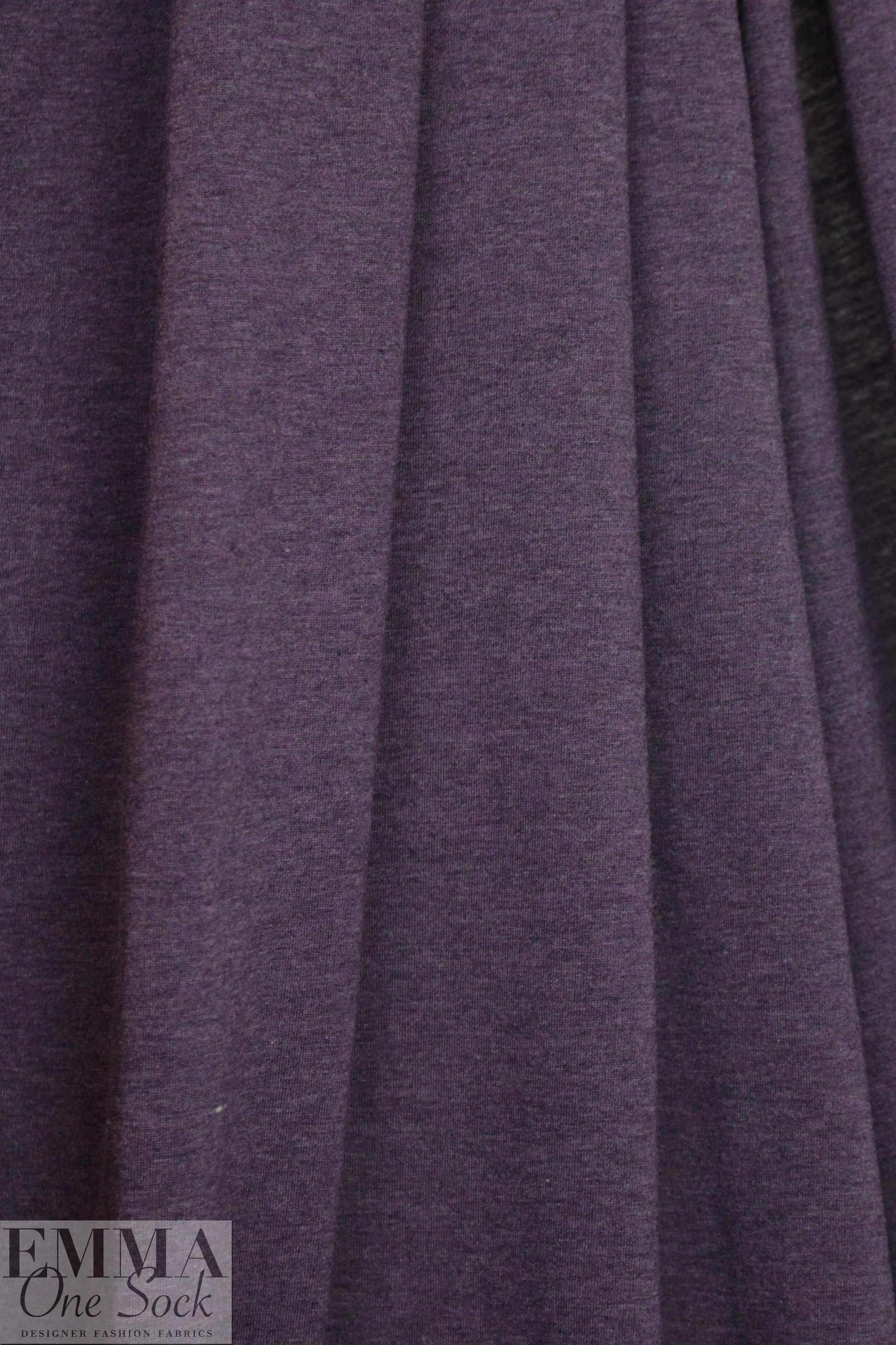 organic 100% cotton lightweight knit - purple heather .5 yds