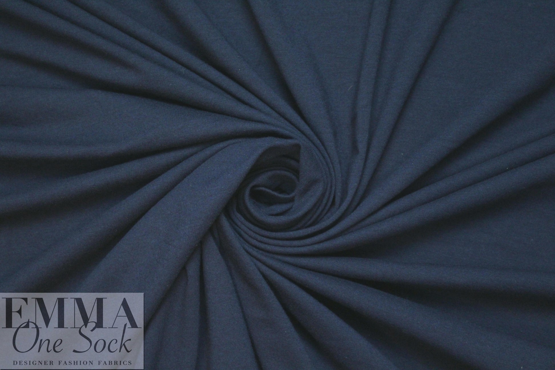 organic cotton/spandex lightweight knit - navy 1 yard