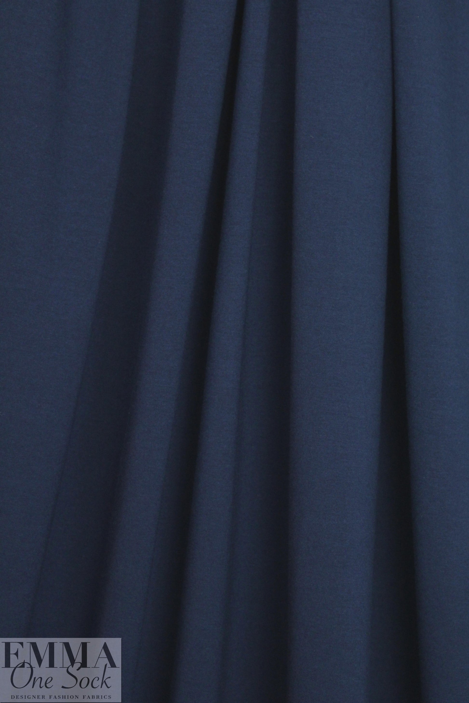 organic cotton/spandex lightweight knit - navy 1.375 yd
