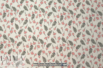 organic cotton jersey - little pink flowers .66 yds