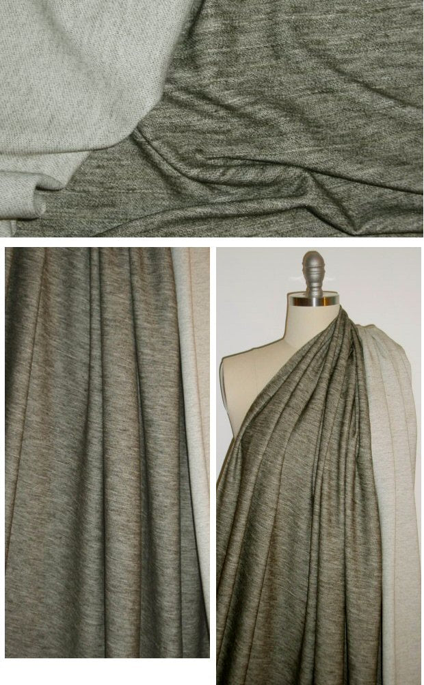 Pr@da variegated cotton/linen sweater knit - loden