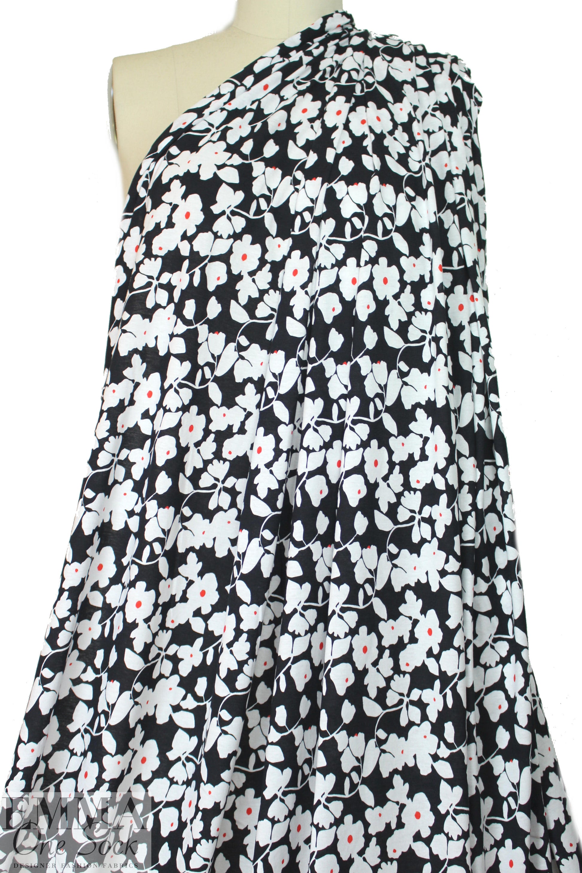 Derek L@m silhouette floral cotton knit