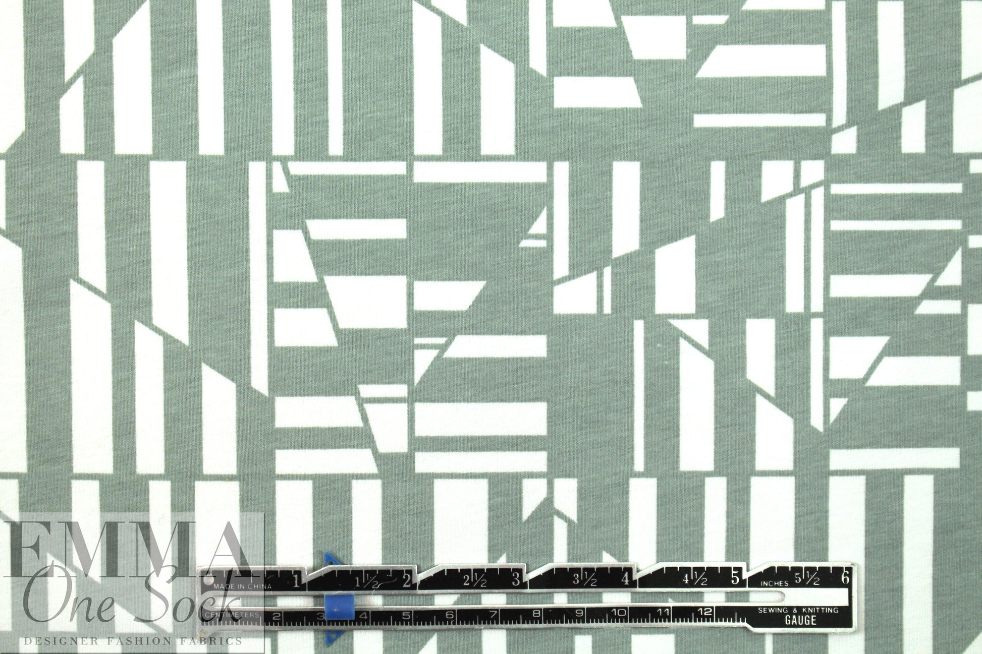 designer digital cotton knit print - shale graphic