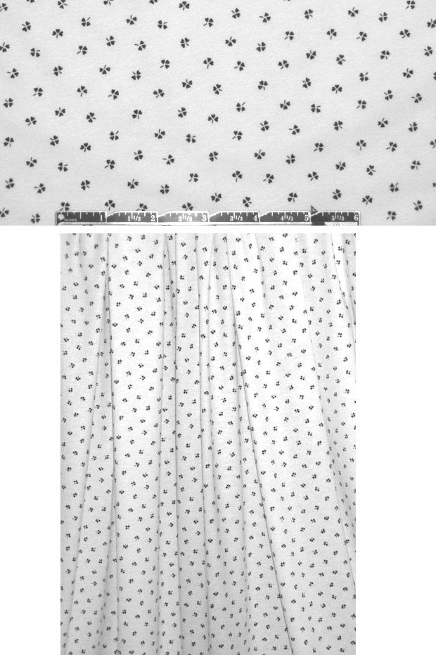 French black/white little clover design knit