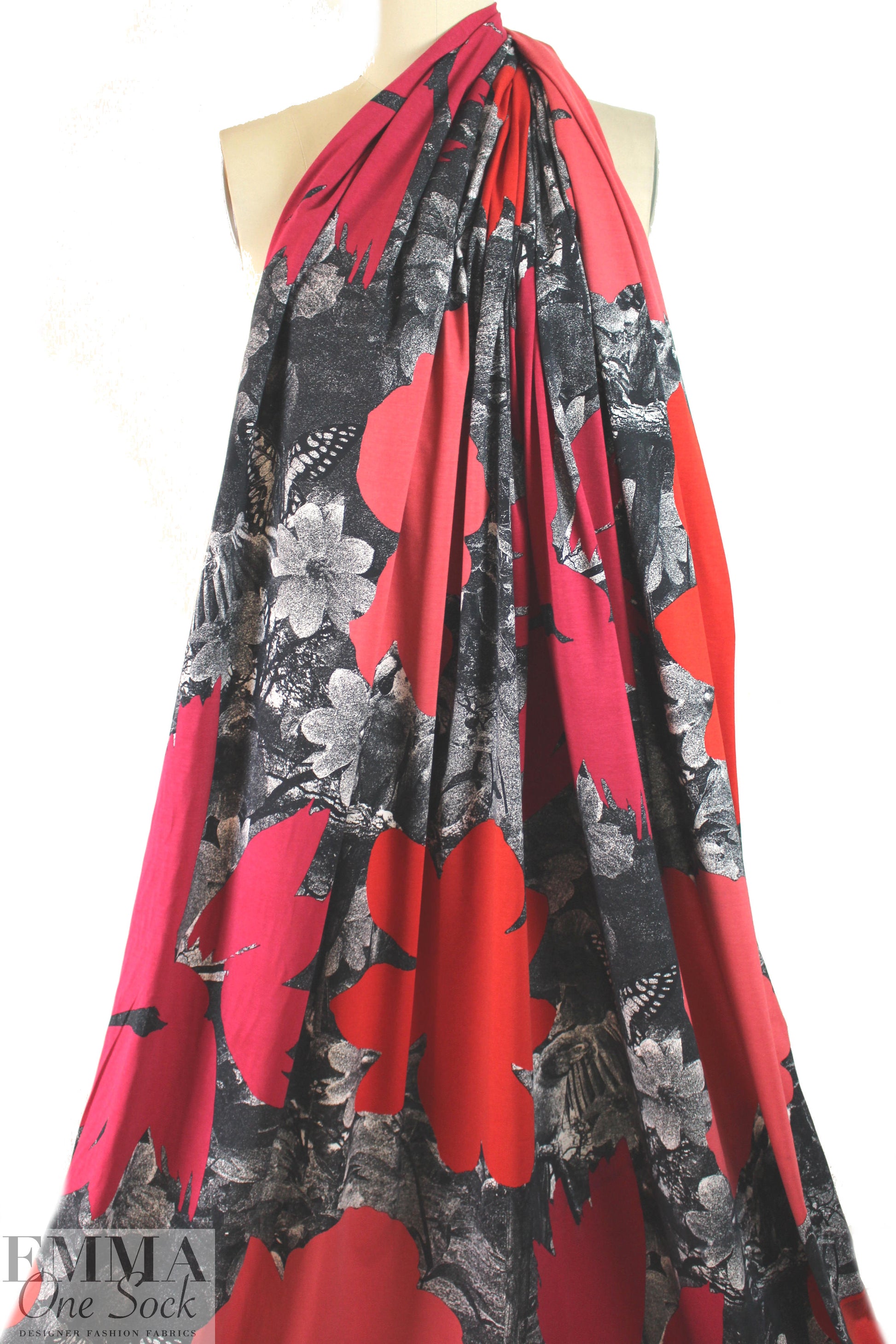 Pau1 Smith flower cutouts cotton knit - red/rose