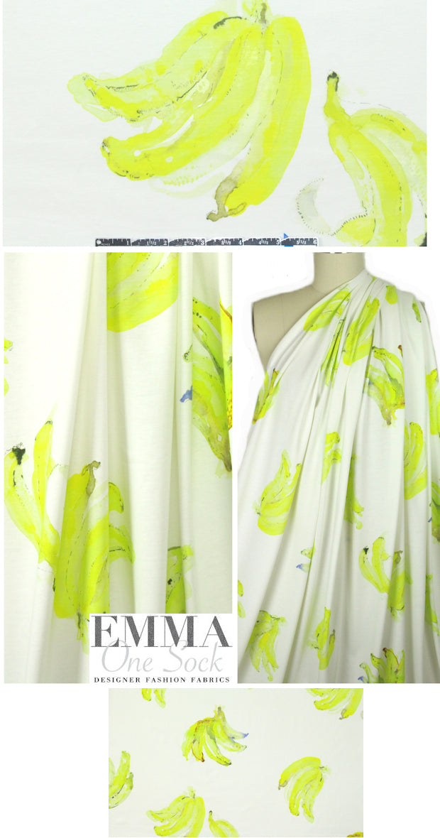 Italian digital cotton/spandex knit - bananas!