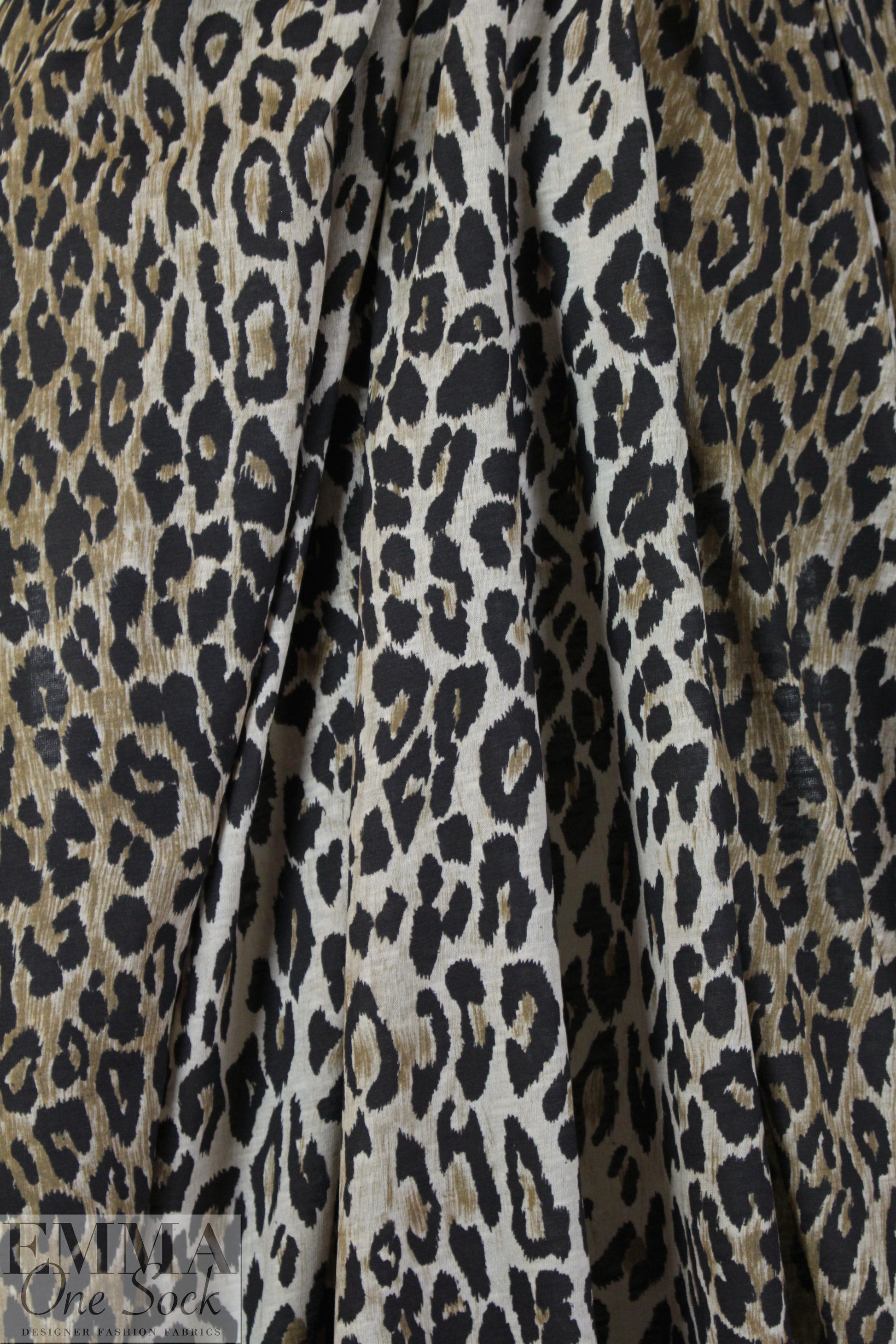 NY designer digital cotton knit - leopard 1 yard