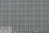Italian blue/gray yarn-dyed cotton stretch plaid