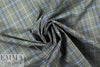 Italian blue/gray yarn-dyed cotton stretch plaid