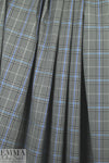 Italian blue/gray yarn-dyed cotton stretch plaid