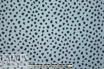 NY designer lightweight cotton knit - dusty blue dot 1.25 yds