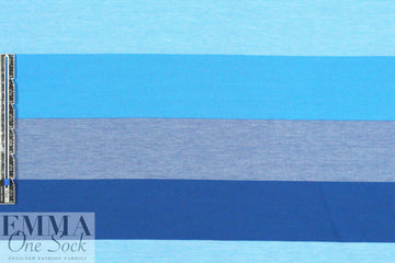 Italian pique stitch all cotton knit - blue/turquoise