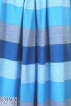 Italian pique stitch all cotton knit - blue/turquoise 1.375 yd