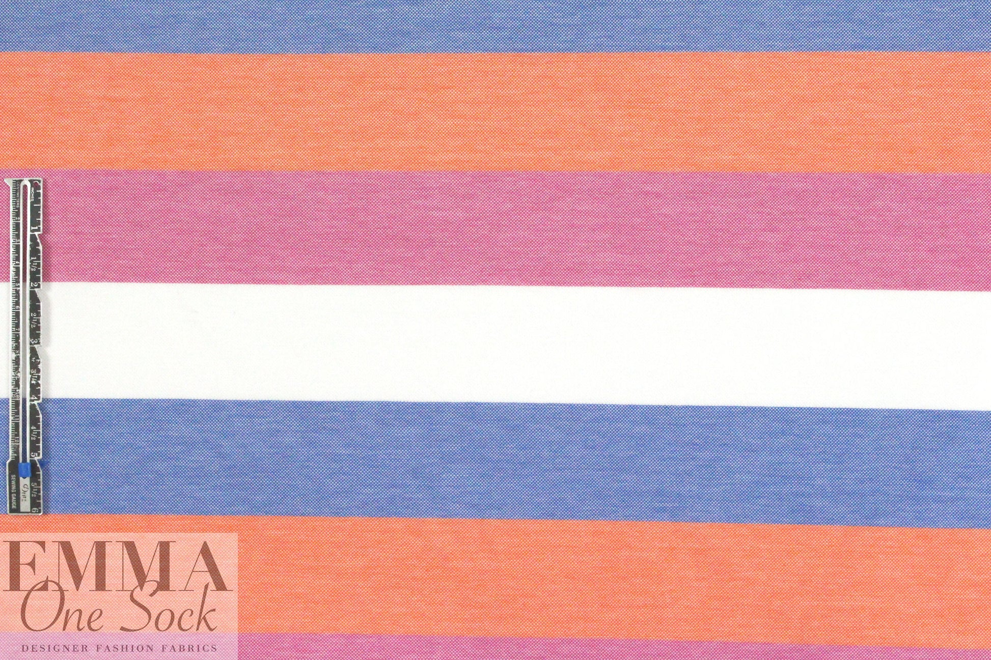 Italian pique stitch all cotton knit - pink/orange .95 yds