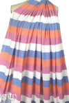 Italian pique stitch all cotton knit - pink/orange