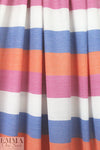 Italian pique stitch all cotton knit - pink/orange .95 yds
