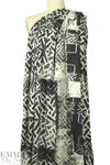 Italian tilework graphic cotton lightweight knit