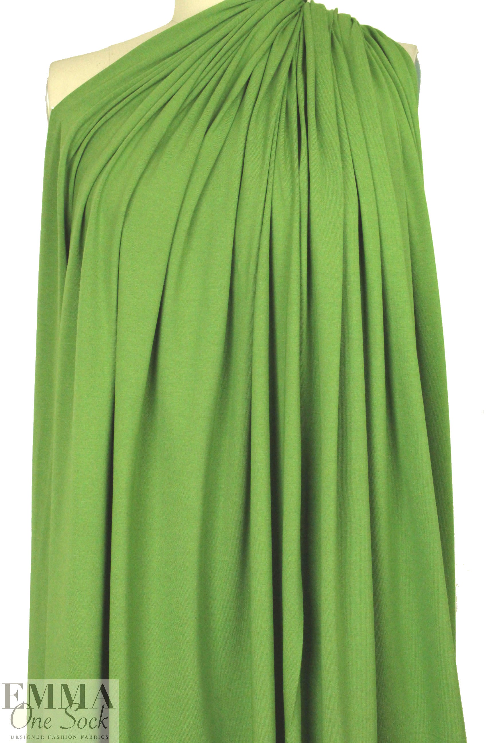 Dutch 220 gms cotton/spandex knit - mossy green .625 yds