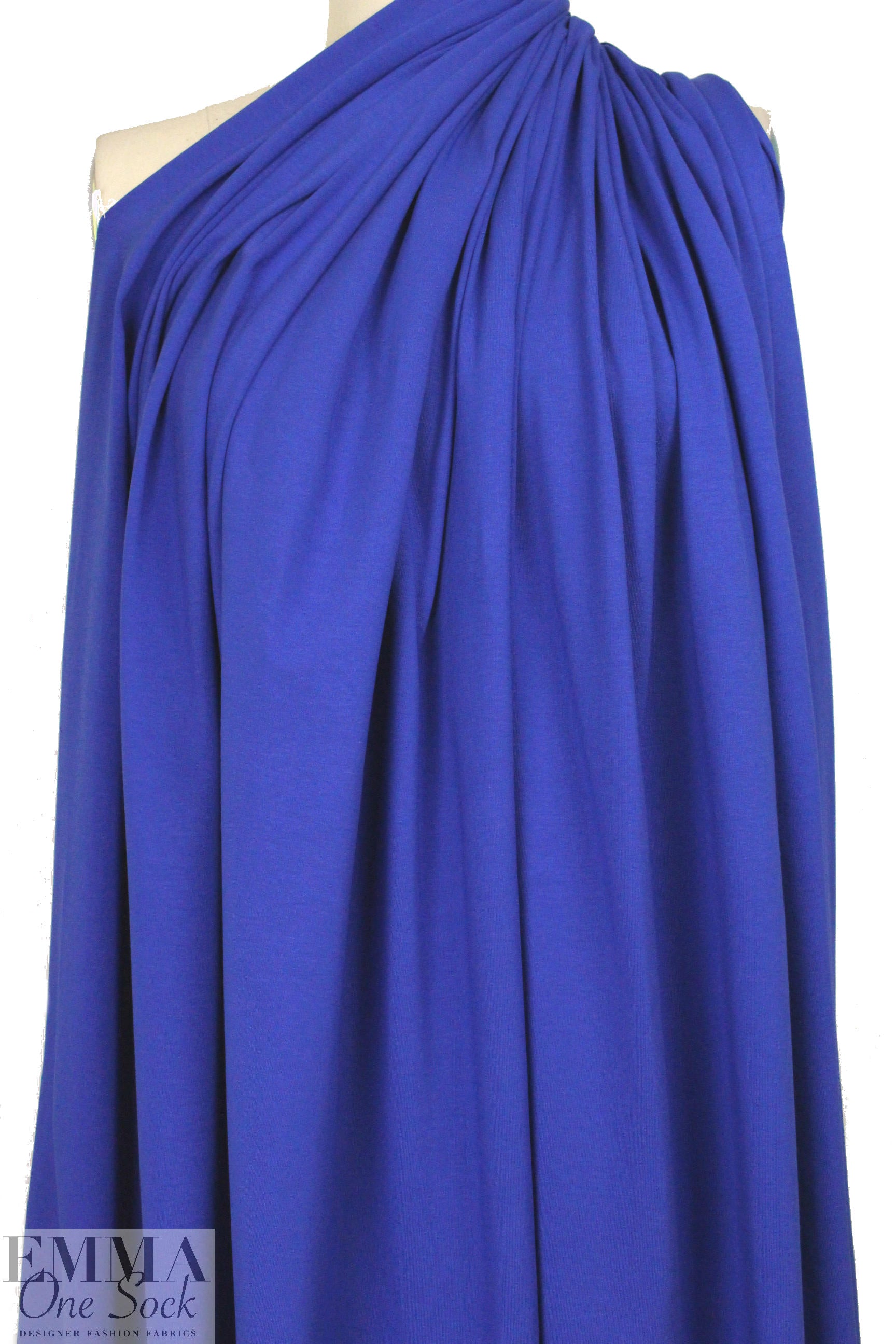 Dutch 240 gms cotton/lycra knit - electric blue 1 yard