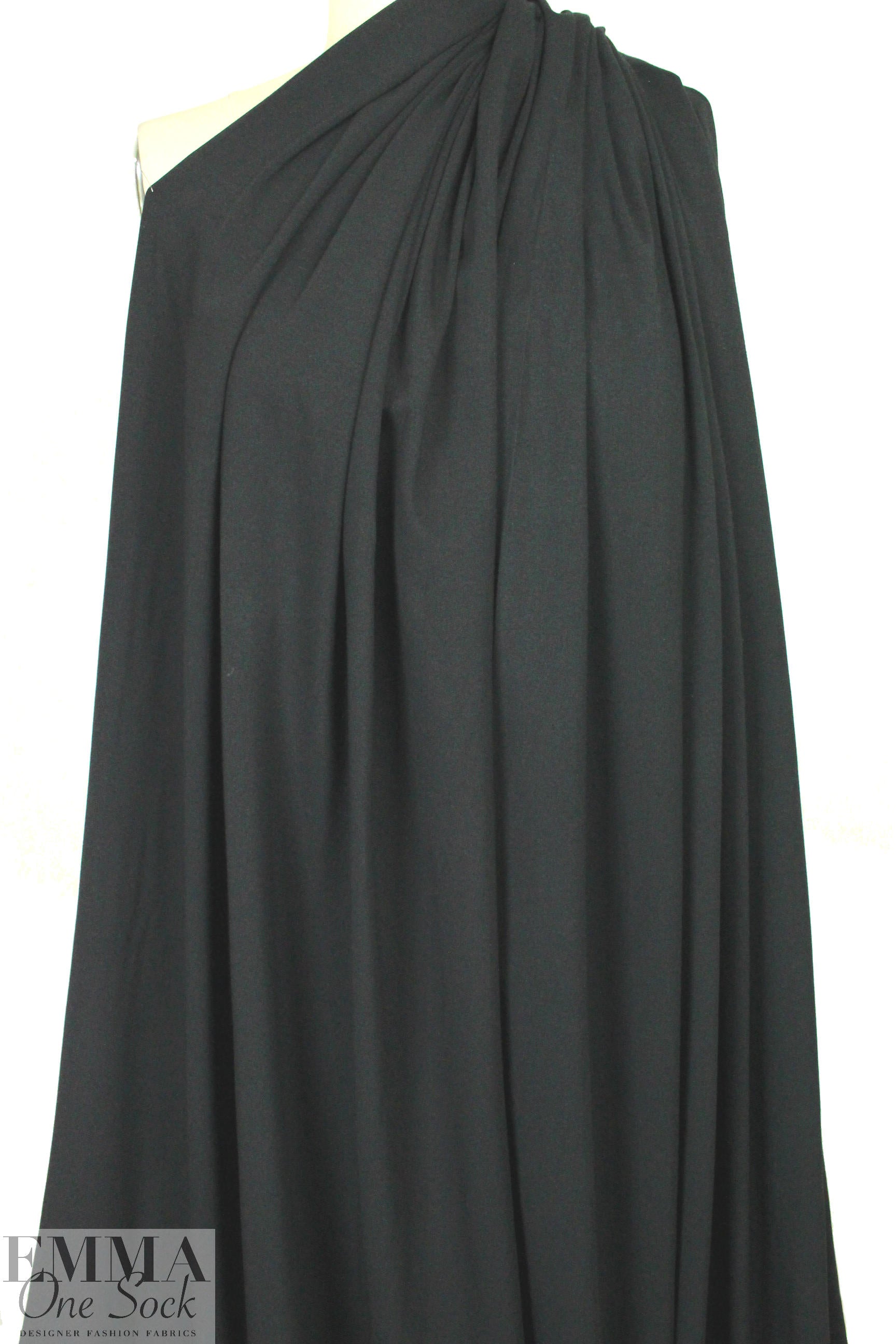 Dutch 220 gms cotton/lycra knit - black 2 yds