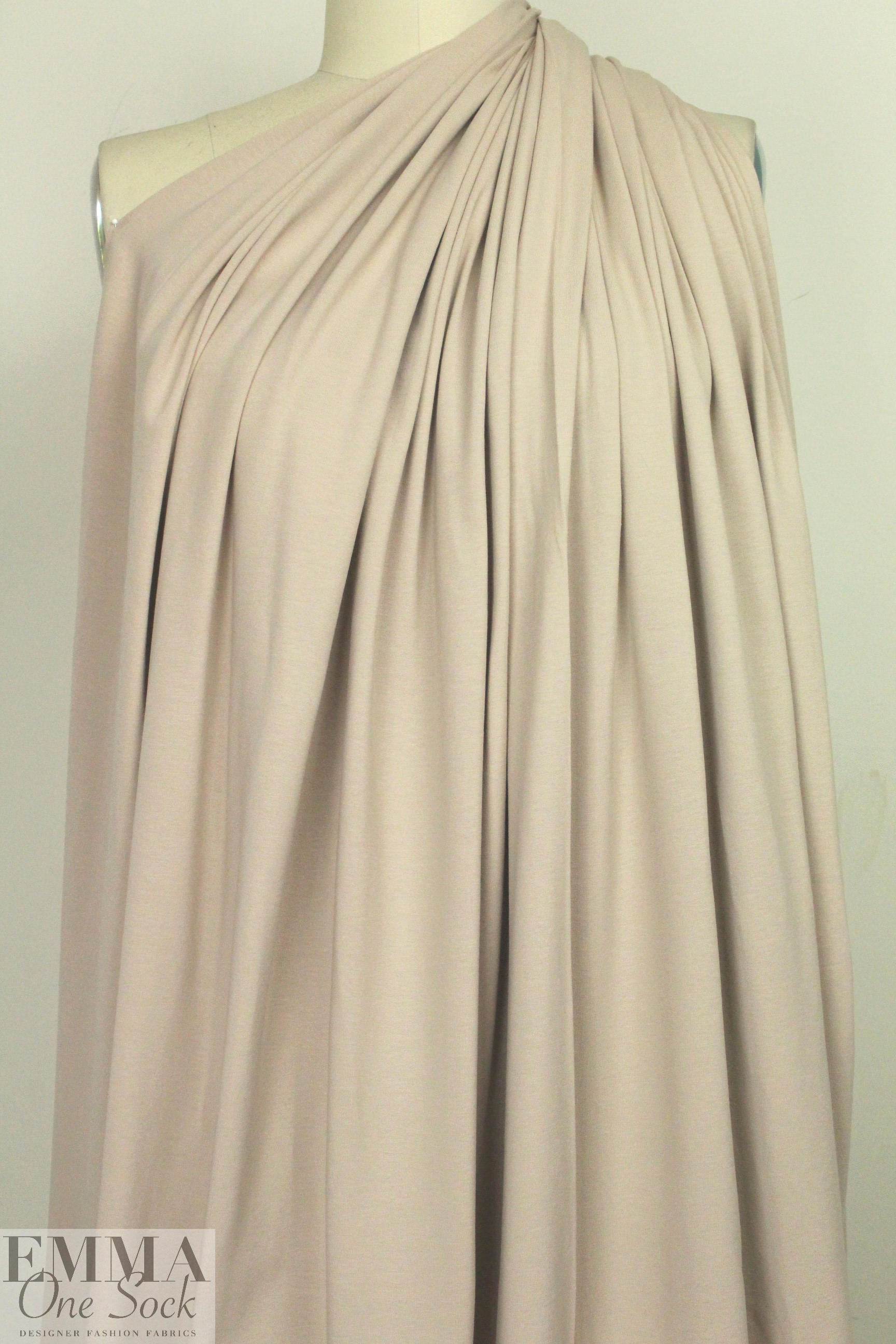 Dutch 240 gms cotton/lycra knit - light khaki 1.33 yd