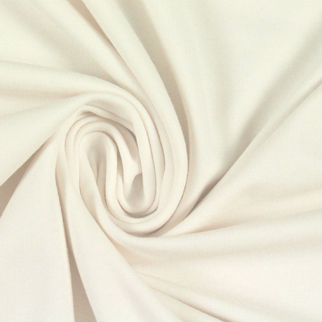 Dutch 220 gms cotton/spandex knit - cream 1.25 yds