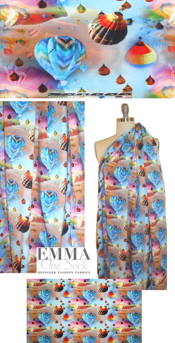 Dutch digital 'up in the air' cotton/lycra knit