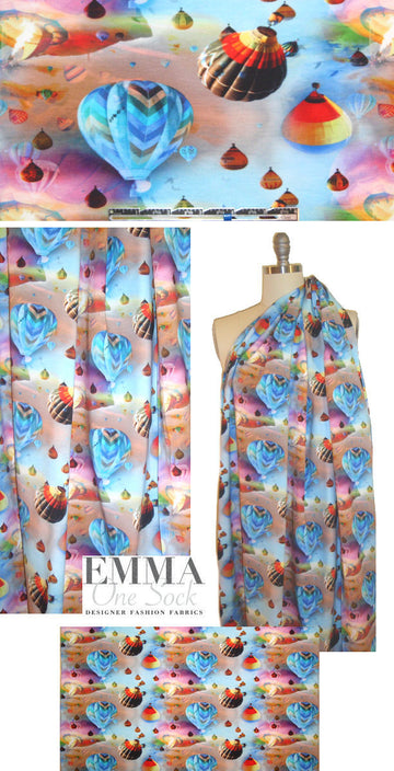Dutch digital 'up in the air' cotton/lycra knit